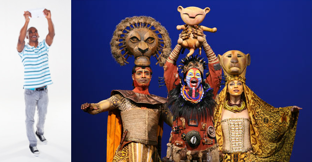 Scene from The Lion King Musical + Wii U Panorama View promo image.